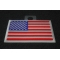 US Flag White Border Patch diagonal view