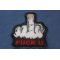 Fuck U Finger Naughty Iron on Patch diagonal view
