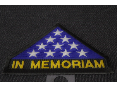 In Memoriam Folded Flag Patch | US Military Veteran Patches