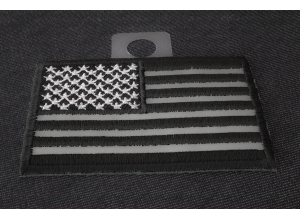 Black White And Reflective US Flag Patch | Embroidered Patches