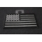 Black White and Reflective US Flag Patch diagonal view