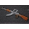 AK 47 Patch Left | Embroidered Patches AK 47 Patch diagonal view
