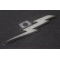 Reflective Lightning Bolt Left Patch diagonal view