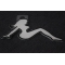 MudFlap Girl Patch In White Facing Right diagonal view
