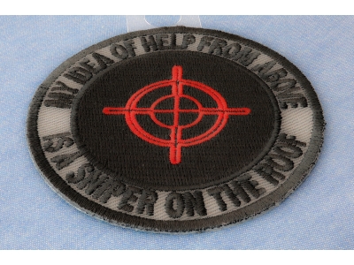 My Idea Of Help From Above Sniper On Roof Patch | US Military Veteran Patches