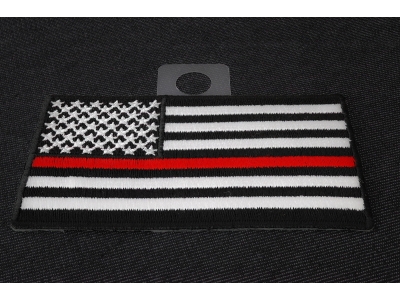 Subdued US Flag With Red Stripe Patch | Embroidered Patches