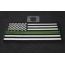 Subdued Green Stripe American Flag Patch | US Army Military Veteran Patches Subdued Green Stripe American Flag Patch diagonal view