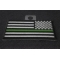 Thin Green Line American Flag Reversed Patch | US Military Veteran Patches Thin Green Line American Flag Reversed Patch diagonal view