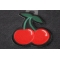 Cherry Patch | Embroidered Patches Cherry Funny Iron on Patch diagonal view