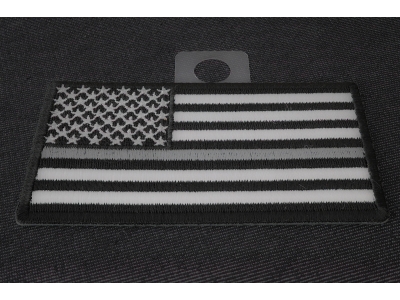 Thin Silver Line American Flag For Corrections | Embroidered Patches