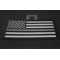 Thin Silver Line American Flag For Corrections | Embroidered Patches Thin Silver Line American Flag For Corrections diagonal view