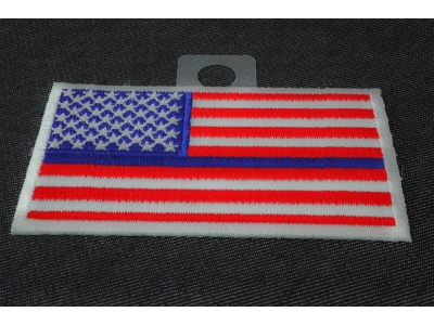 Thin Blue Line RWB American Flag Patch | Embroidered Patches