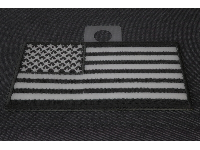 US Flag Patch Black And White 3.5 Inch