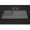 US Flag Patch Black And White 3.5 Inch US Flag Patch Black and White 3.5 Inch diagonal view