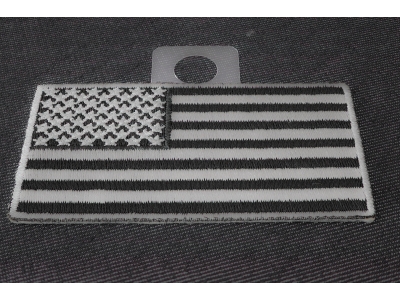 US Flag Patch Black And Gray 3 Inch