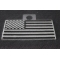 US Flag Patch Black And Gray 3 Inch US Flag Patch Black and Gray 3 Inch diagonal view