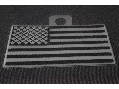 US Flag Patch Black And Gray 3.5 Inch