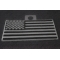 US Flag Patch Black And Gray 3.5 Inch US Flag Patch Black and Gray 3.5 Inch diagonal view