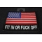 Fit In Or Fuck Off USA Flag Patch Fit In or Fuck Off USA Flag Patch diagonal view