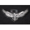 Black And White Eagle Patch Black and White Eagle Iron on Patch diagonal view