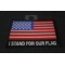 I Stand for Our Flag Patch American Flag Patch I stand for our Flag Iron on Patch for Jackets diagonal view