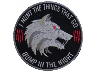 Night Wolf Patch I Hunt | Embroidered Patches
