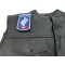 173rd Airborne Patch | US Army Military Veteran Patches  shown on leather vest