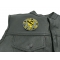  shown on leather vest