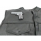 9 Mm Gun Patch 9 Mm Gun Patch - 4x3 inch shown on leather vest