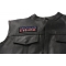 American Chick Patch - Iron on Patch - 4x1.5 inch shown on leather vest