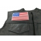American Flag Patch with White Borders American Flag Patch, Iron on Embroidered shown on leather vest