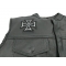 Biker Cross Patch Biker Cross Patch, Biker Patches shown on leather vest