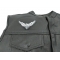 Black And White Eagle Patch Black and White Eagle Patch - 3.5x2.2 inch. Embroidered Iron on Patch shown on leather vest