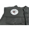 Black Widow Spider Iron on Patch - Iron on Patch - 3.5x2.7 inch shown on leather vest
