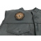Brown Lion Head Patch  shown on leather vest