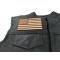 Brown Subdued American Flag Patch Brown Subdued American Flag Patch - 5x3 inch - Embroidered Iron on Patch shown on leather vest