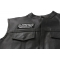 Cell Phones and Cars Are Deadlier Than My Guns and Bullets Patch, Biker Sayings shown on leather vest