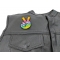 Colorful Peace Fingers Hand Sign Iron On Patch Colorful Peace Fingers Hand Sign Iron On Patch - 2x3 inch. Embroidered Iron on Patch shown on leather vest