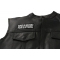Danger Is Inevitable Fear Is Optional Patch, Biker Saying Patches shown on leather vest