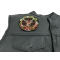 Deer Hunter Patch | Embroidered Patches Deer Hunter Patch - 4x4 inch. Embroidered Iron on Patch shown on leather vest