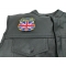 England Shield Flag Patch | Embroidered Patches England Shield Flag Patch - 2.75x2.75 inch. Embroidered Iron on Patch shown on leather vest
