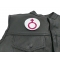  shown on leather vest