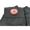 Fire Department Circle Patch | Embroidered Patches  shown on leather vest