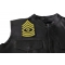 First Sergeant Army Patch  shown on leather vest
