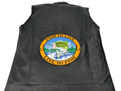 Fish To Live To Fish Large Bass Patch | Embroidered Patches