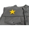 Gold Star Patch | Embroidered Patches Gold Star Patch, Iron on Patches shown on leather vest