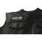 I Hate CNN Clinton News Network Patch - Iron on Patch - 4x1.5 inch shown on leather vest