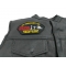 In Memory Of Vietnam Cap Patch - 5x2.75 inch. Embroidered Iron on Patch shown on leather vest