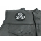 Karma Symbol Patch Karma Symbol Patch - 3x3 inch shown on leather vest
