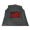 Black and Red American Flag, 9 Inch Large Back Patch - Iron on Patch - 9x6 inch shown on leather vest
